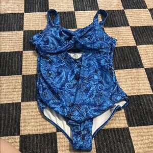Blue Paisley Swimsuit